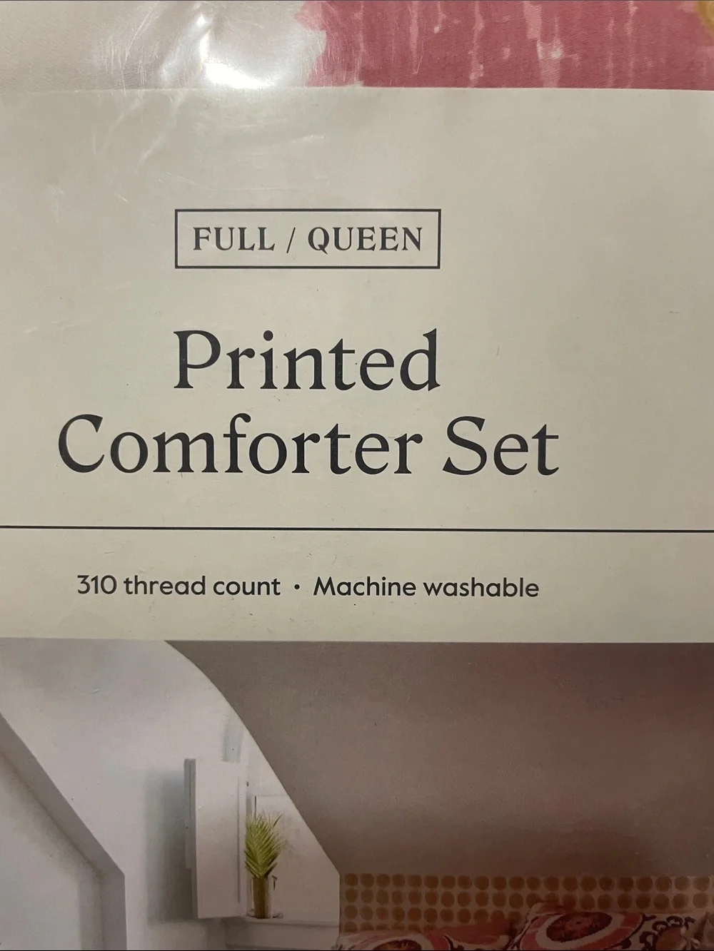 Threshold Pink and Purple Floral Printed Comforter Set